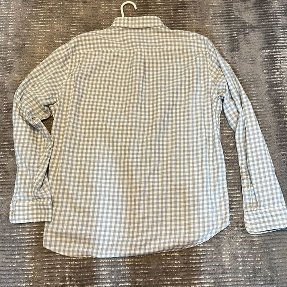 J. Crew mens gray plaid long sleeve shirt. Large - Picture 7 of 9